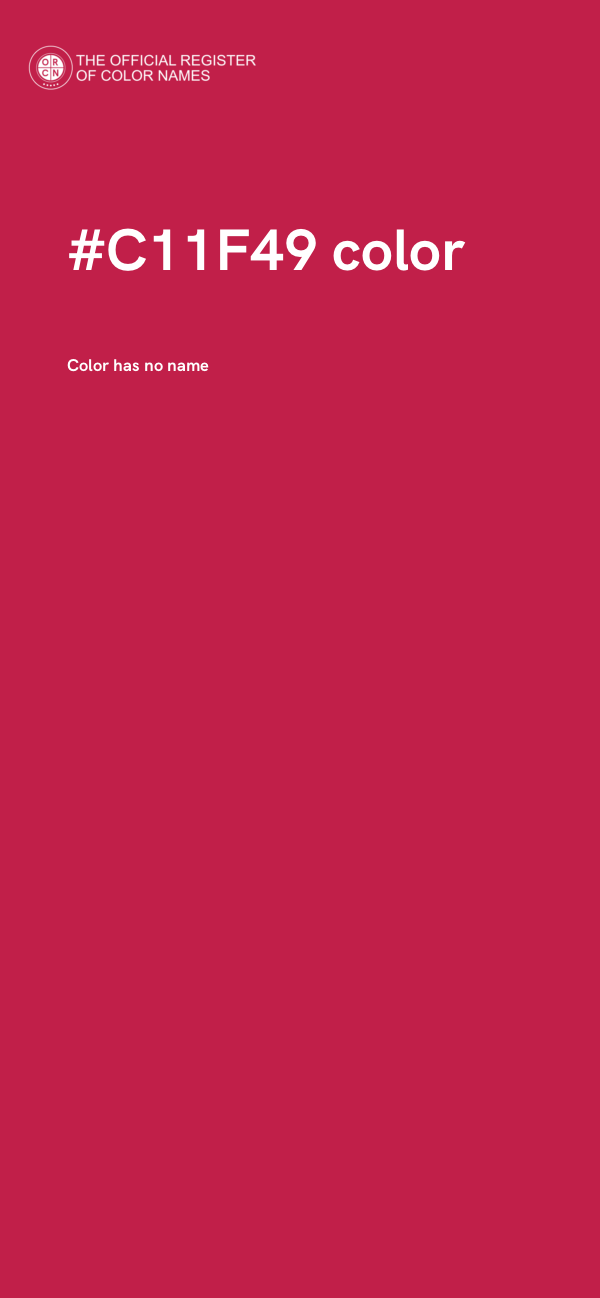 #C11F49 color image