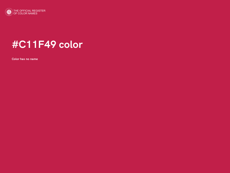 #C11F49 color image