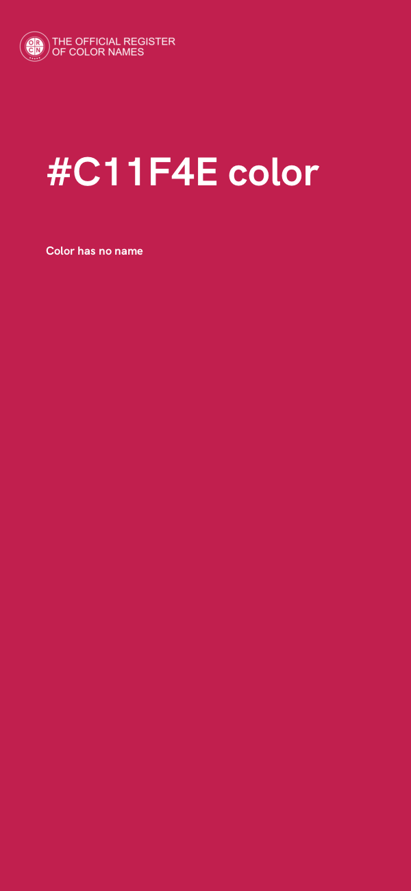 #C11F4E color image