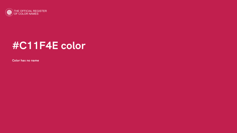 #C11F4E color image