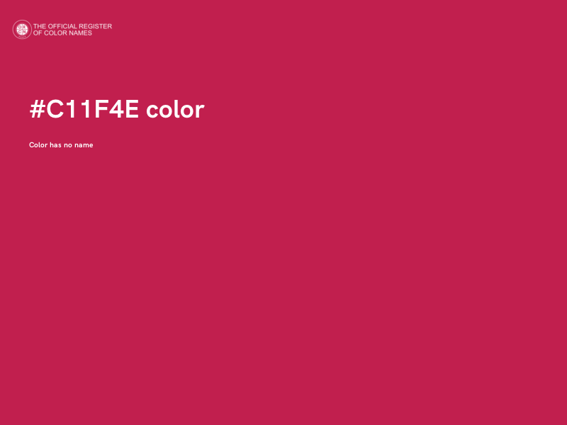 #C11F4E color image