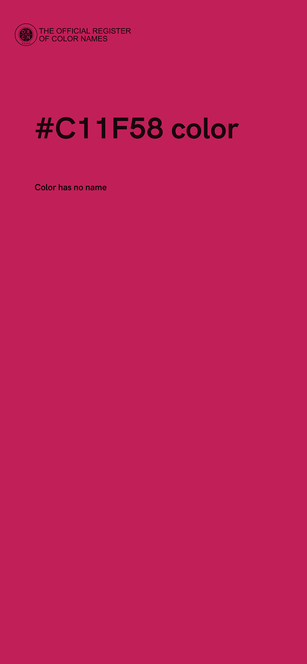 #C11F58 color image