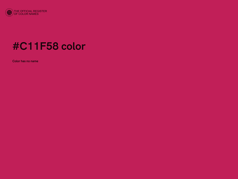 #C11F58 color image