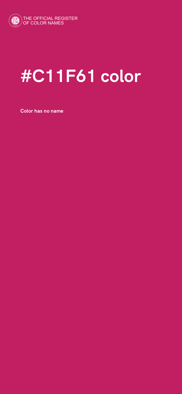 #C11F61 color image