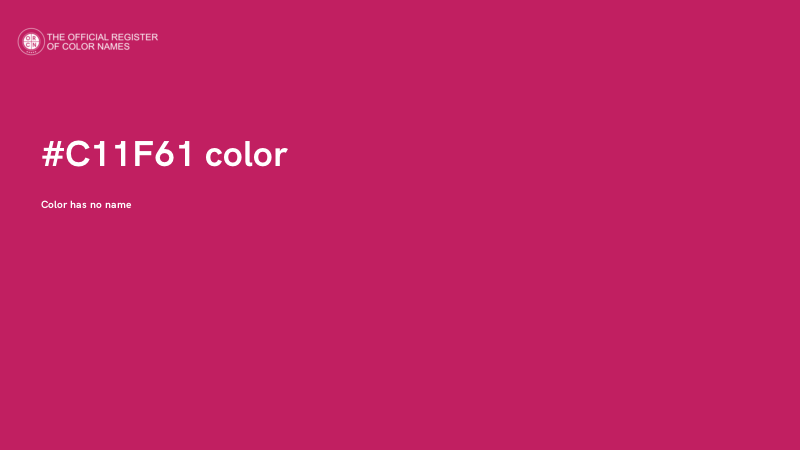 #C11F61 color image