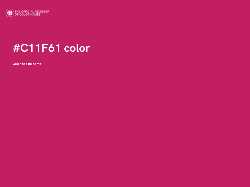 #C11F61 color image