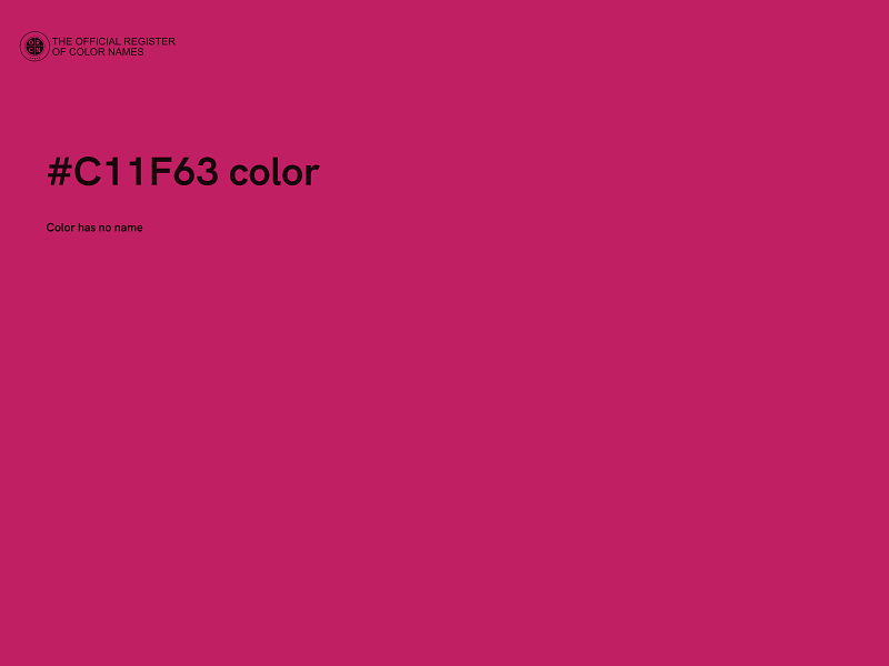 #C11F63 color image