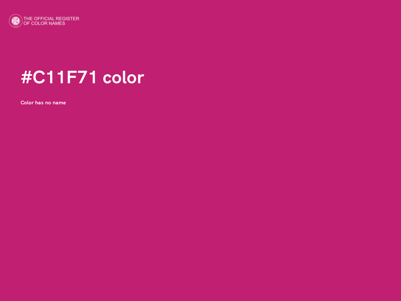 #C11F71 color image