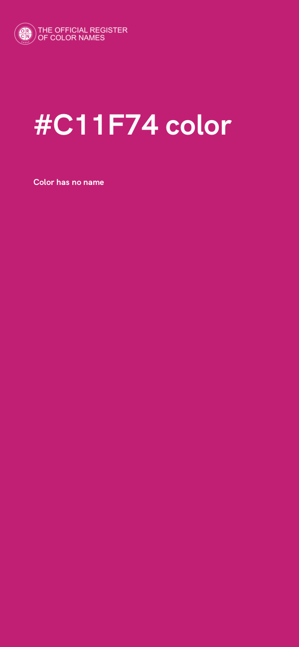 #C11F74 color image
