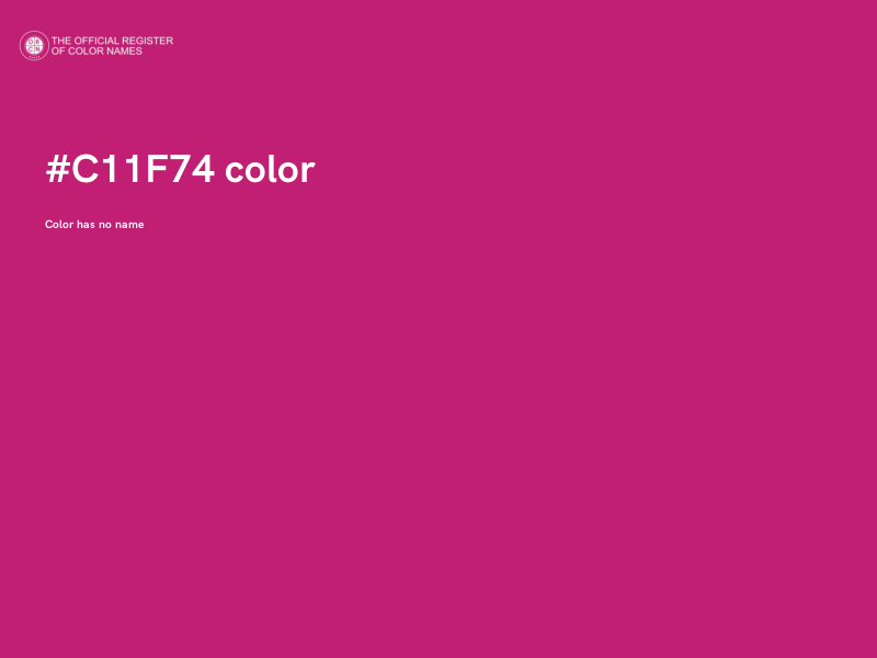 #C11F74 color image