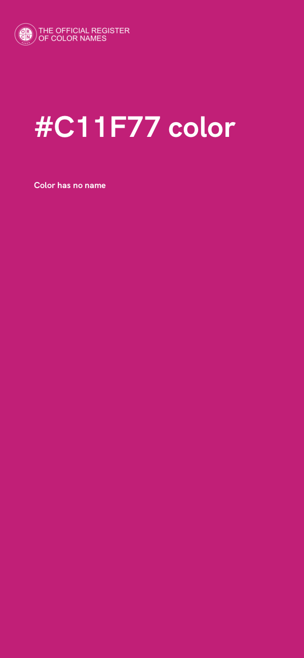 #C11F77 color image