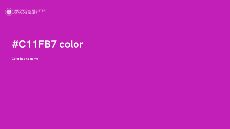 #C11FB7 color image