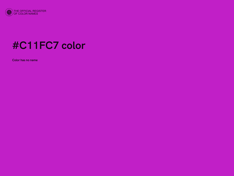 #C11FC7 color image