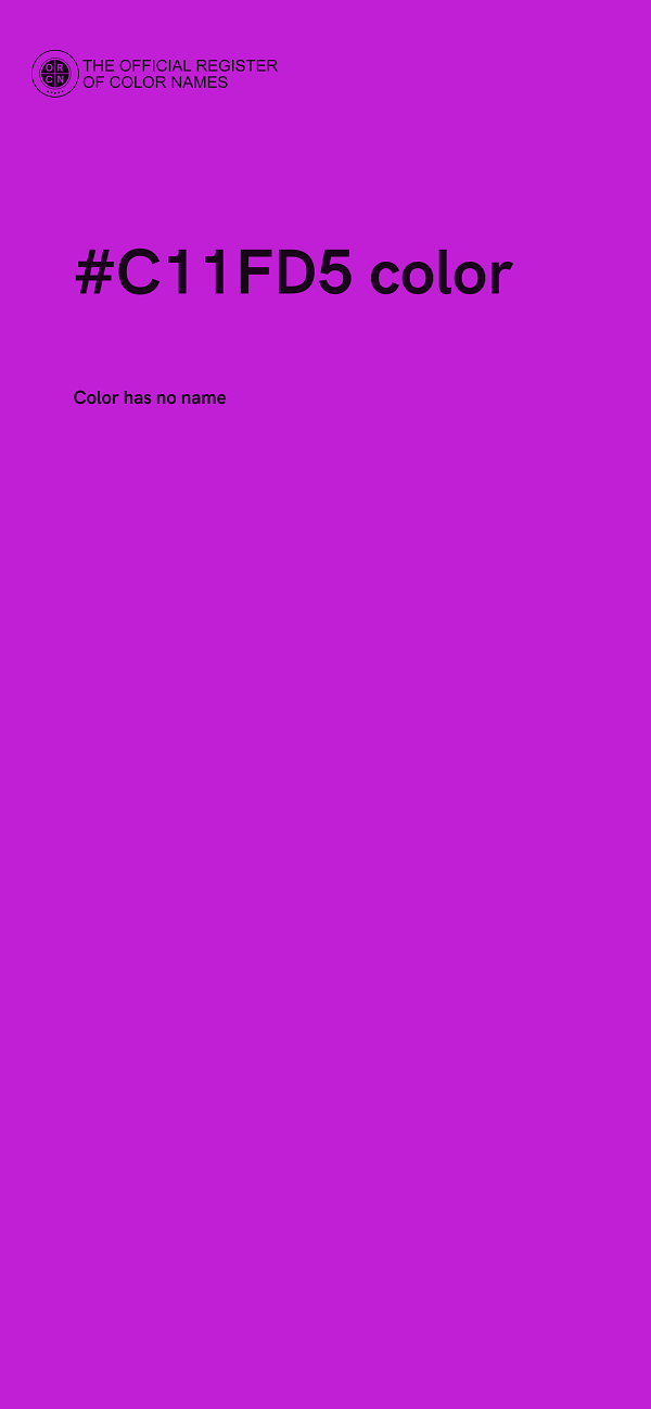 #C11FD5 color image