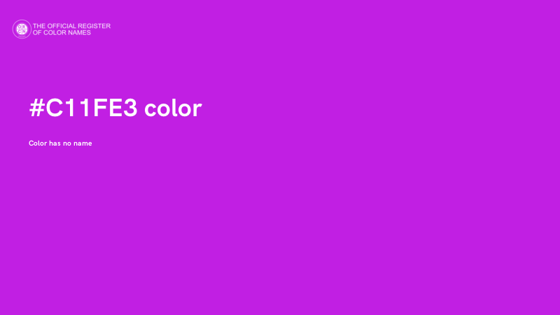 #C11FE3 color image