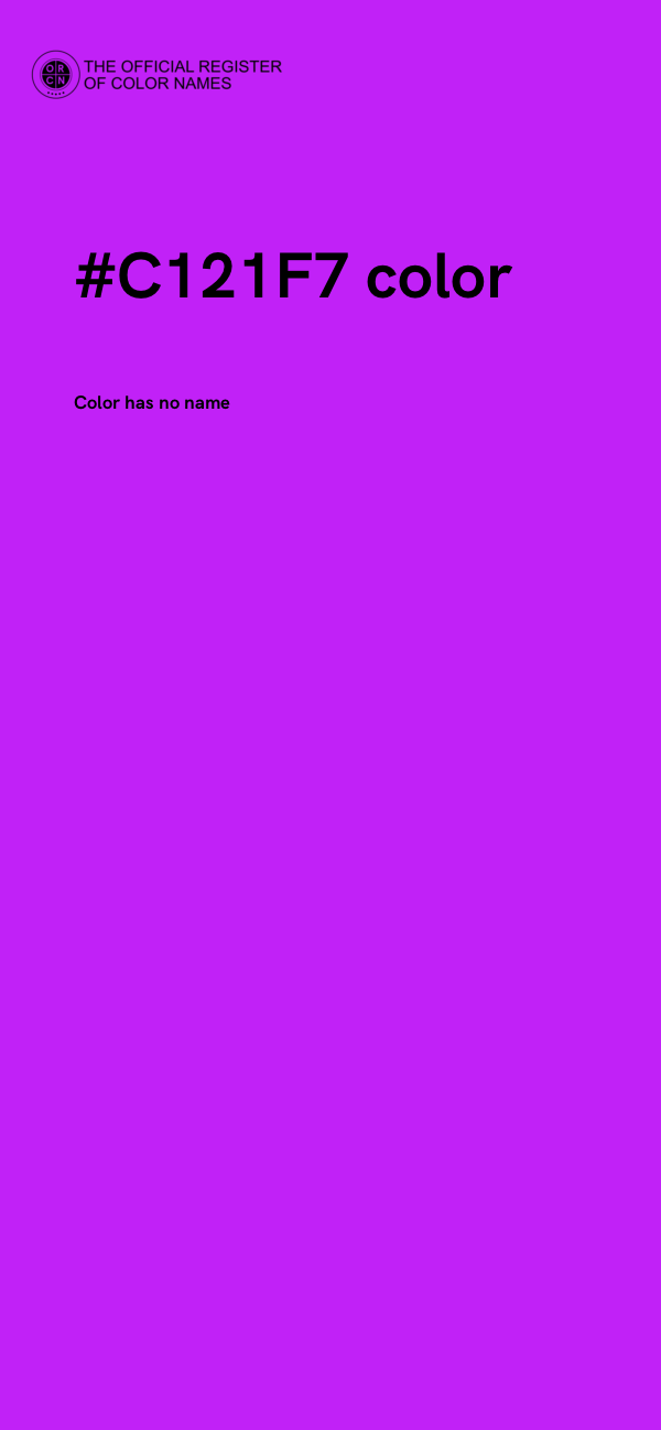 #C121F7 color image