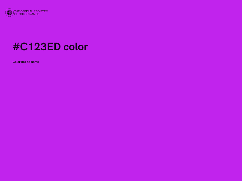 #C123ED color image