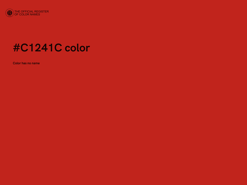 #C1241C color image