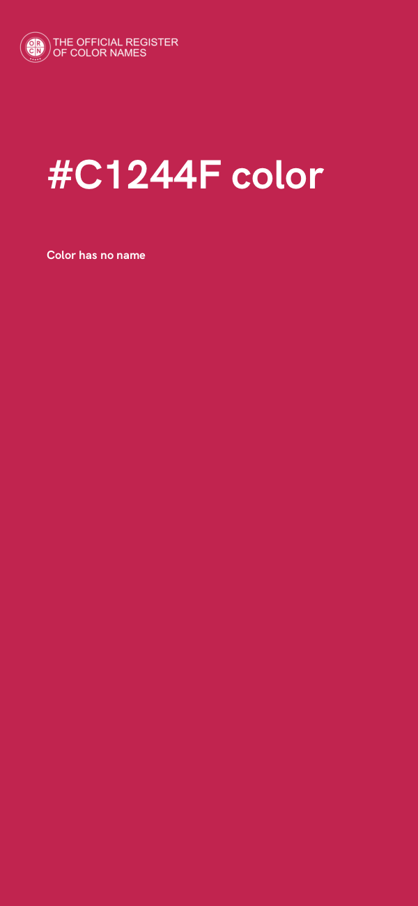 #C1244F color image