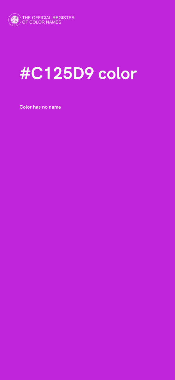 #C125D9 color image