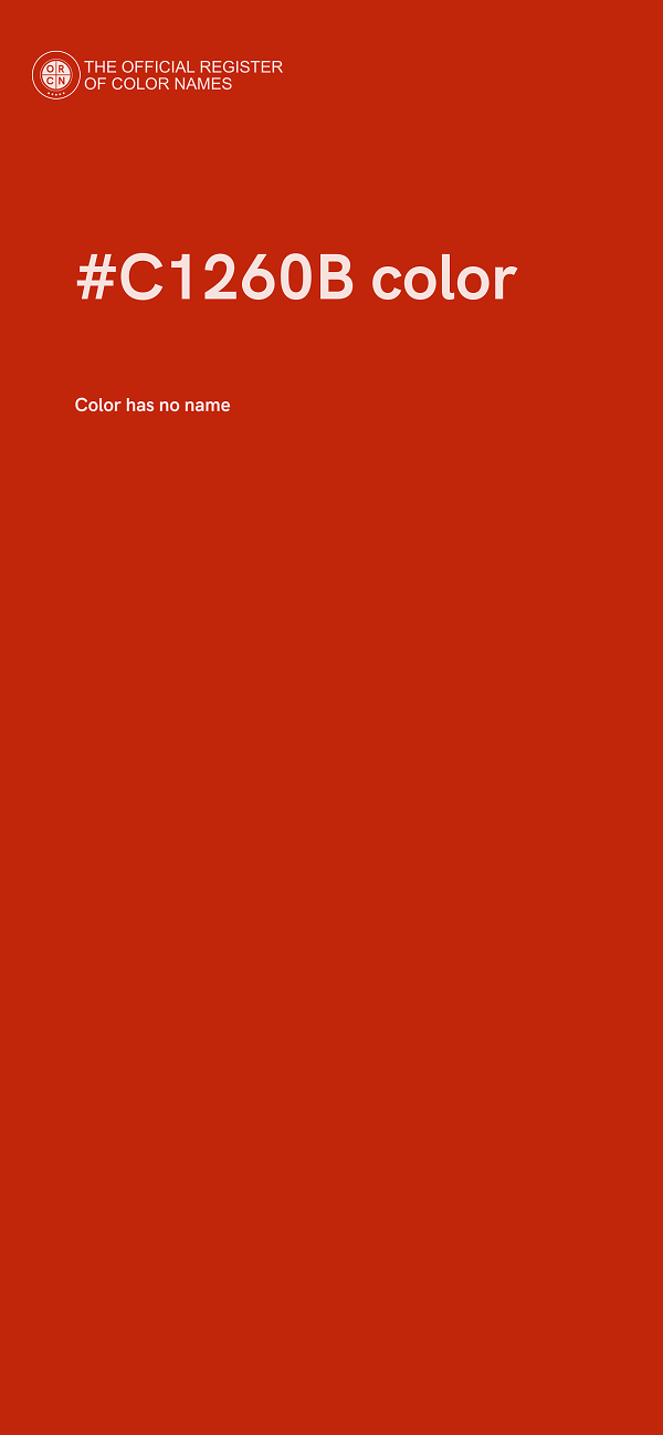 #C1260B color image