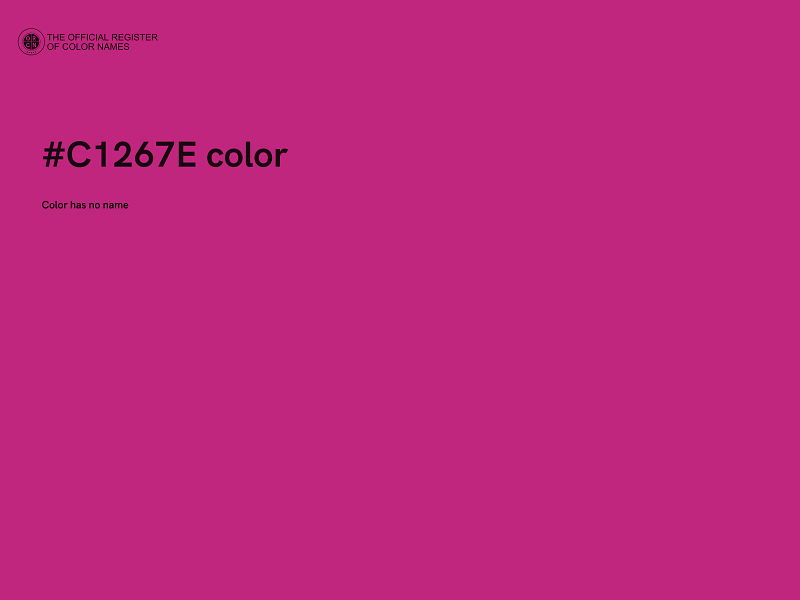 #C1267E color image