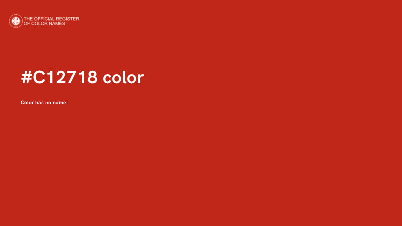 #C12718 color image