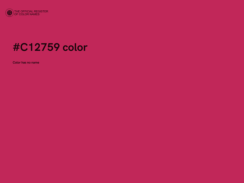 #C12759 color image