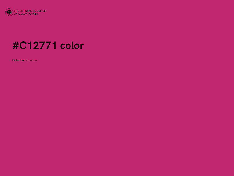 #C12771 color image