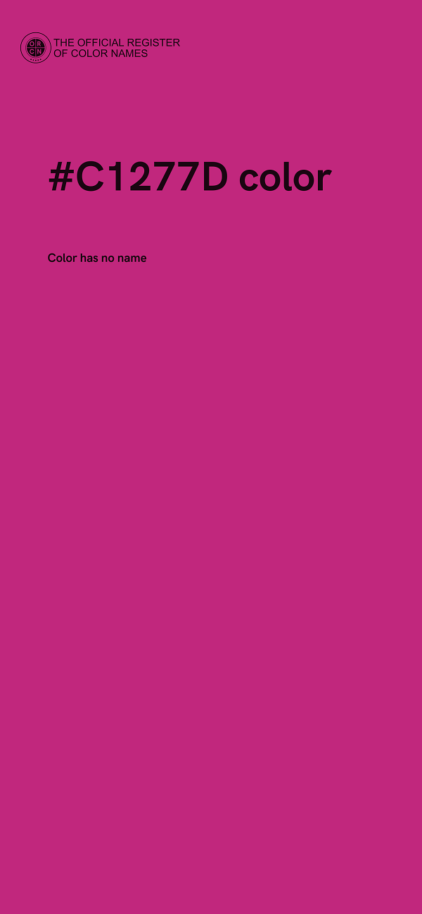 #C1277D color image