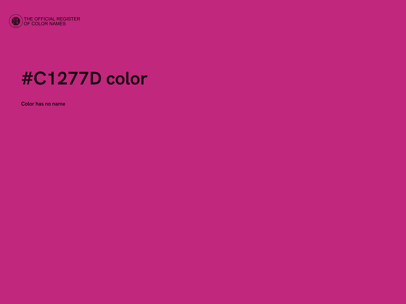 #C1277D color image