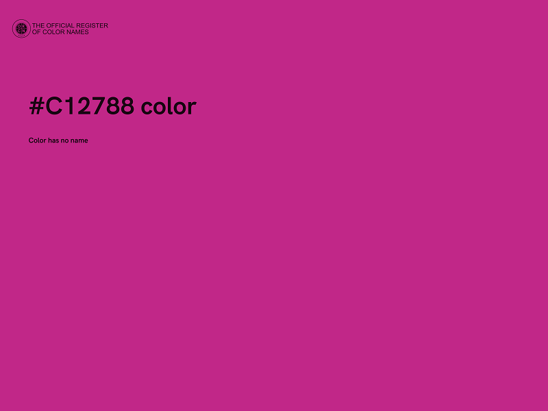 #C12788 color image