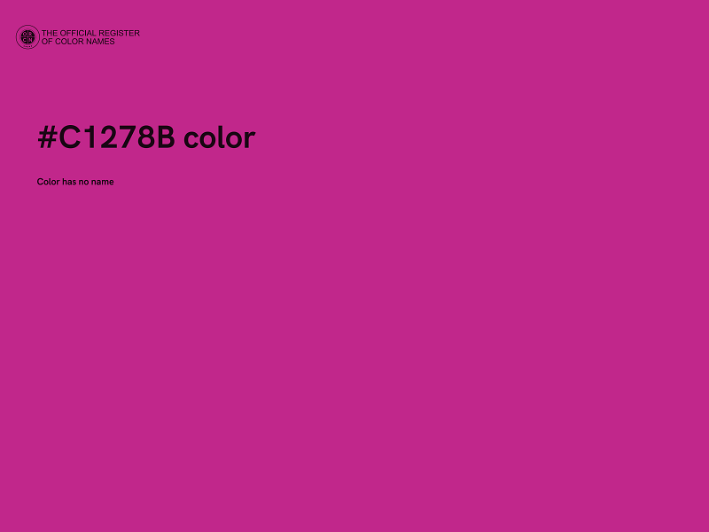 #C1278B color image