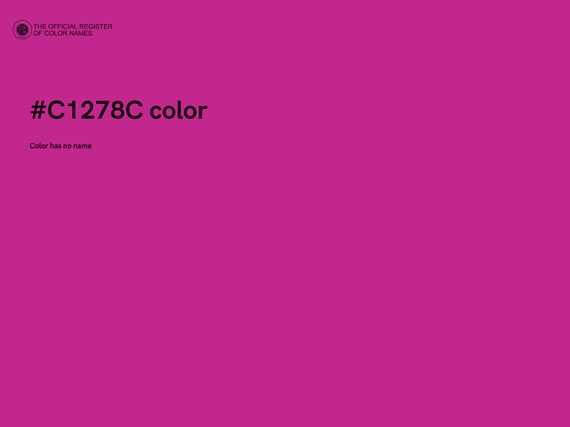 #C1278C color image