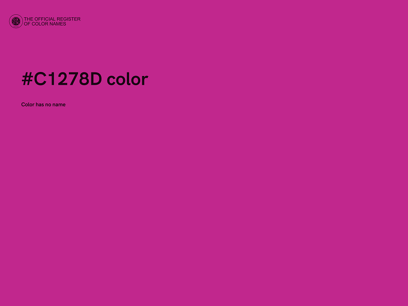 #C1278D color image