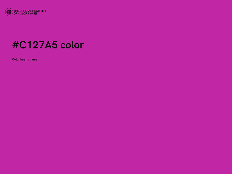 #C127A5 color image