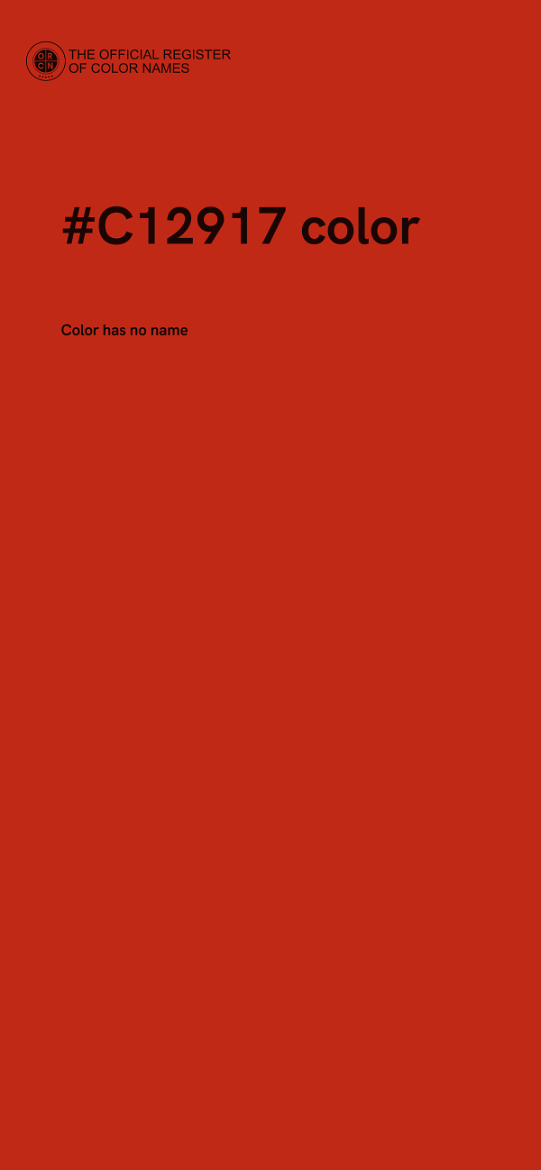 #C12917 color image