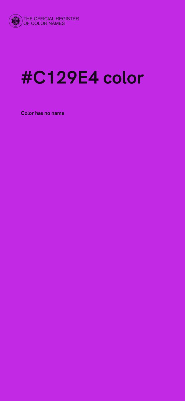 #C129E4 color image