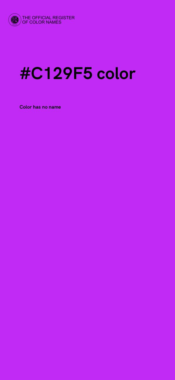 #C129F5 color image