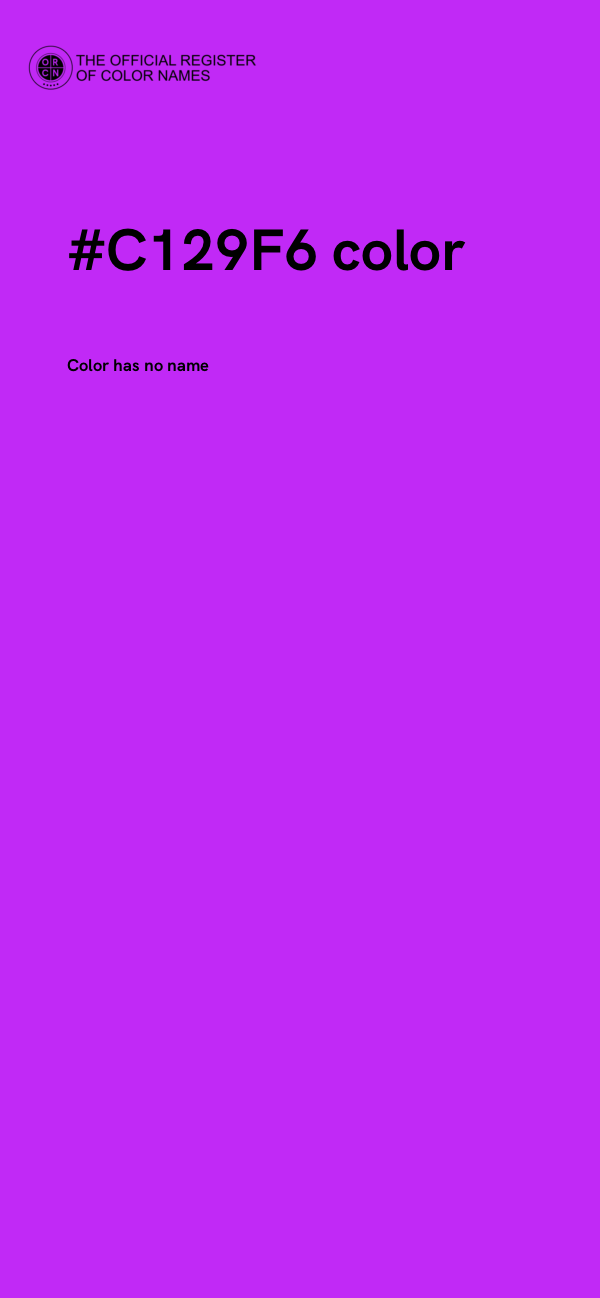 #C129F6 color image