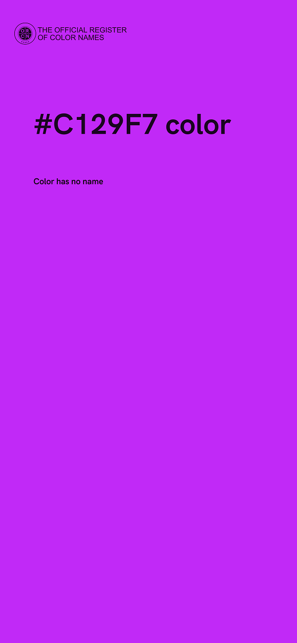 #C129F7 color image