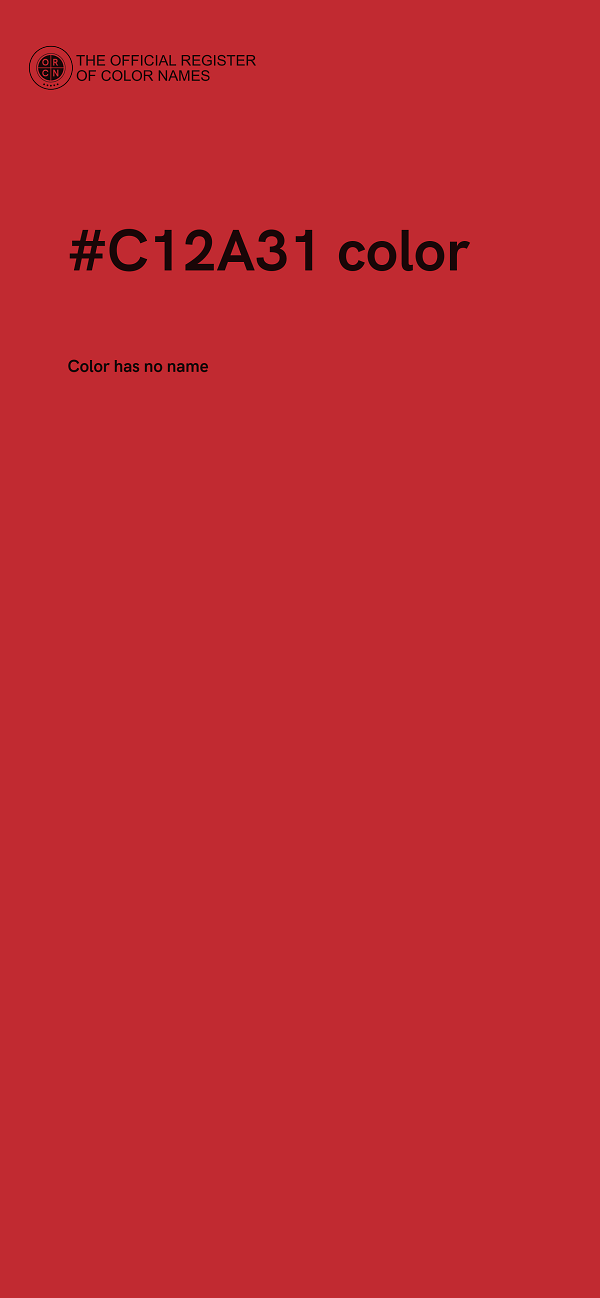 #C12A31 color image