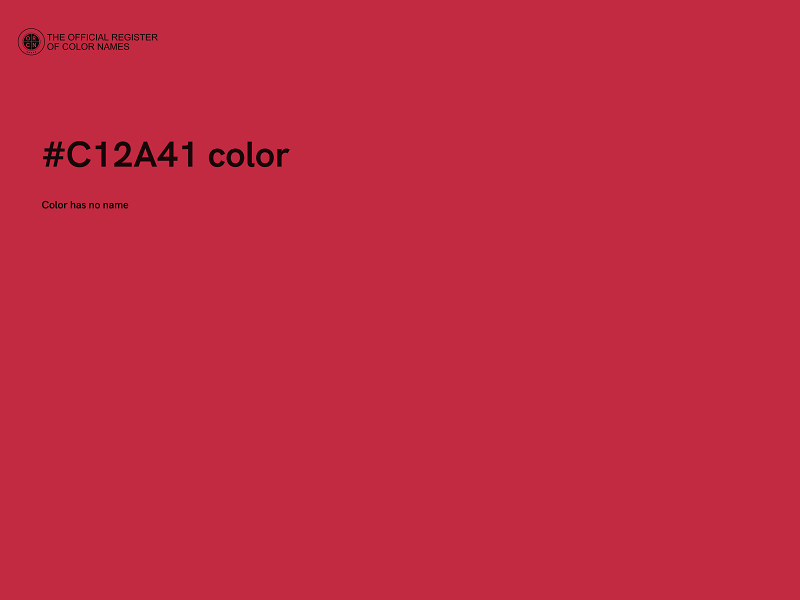 #C12A41 color image