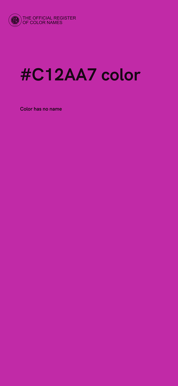 #C12AA7 color image