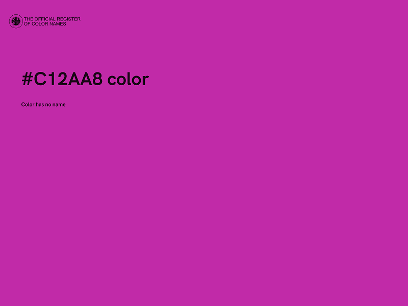 #C12AA8 color image