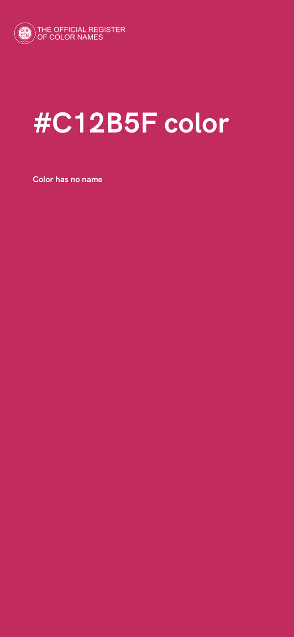 #C12B5F color image