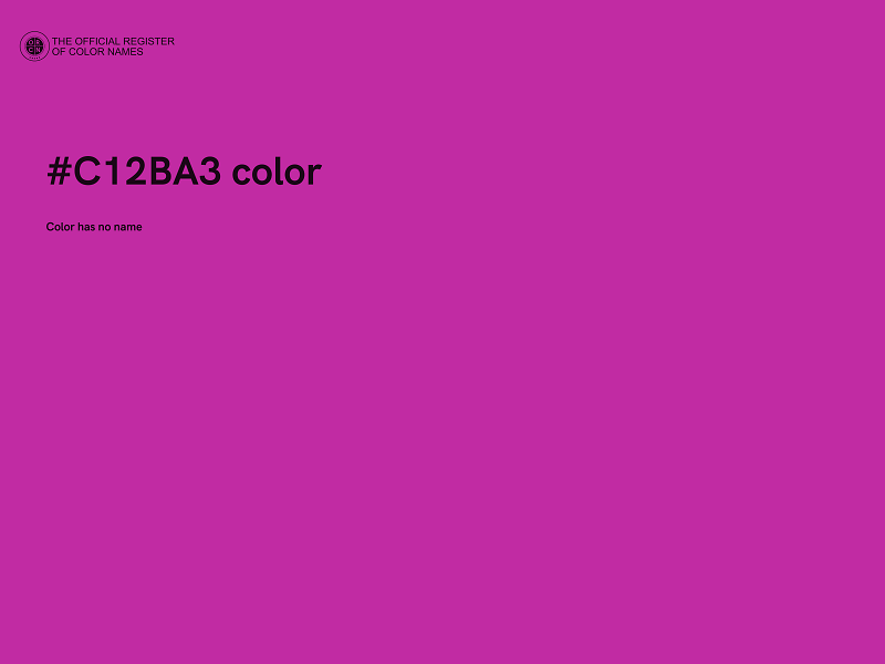 #C12BA3 color image