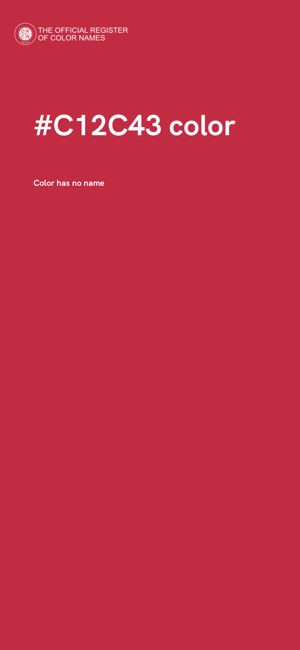 #C12C43 color image