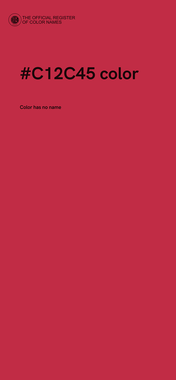 #C12C45 color image