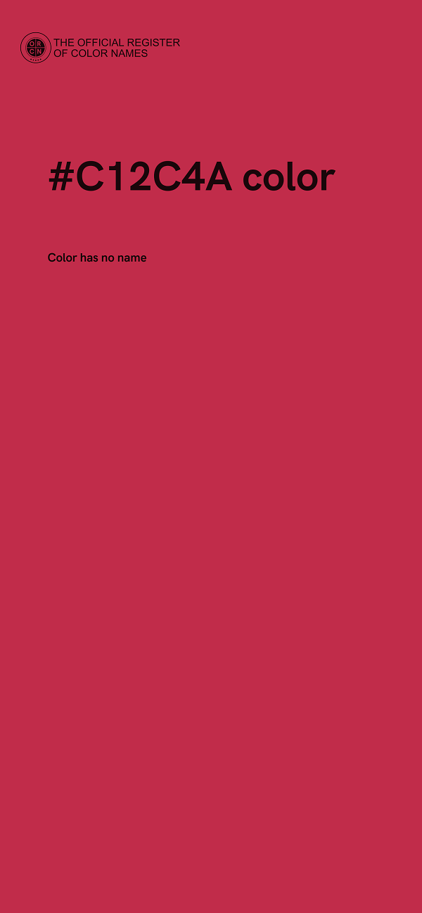 #C12C4A color image